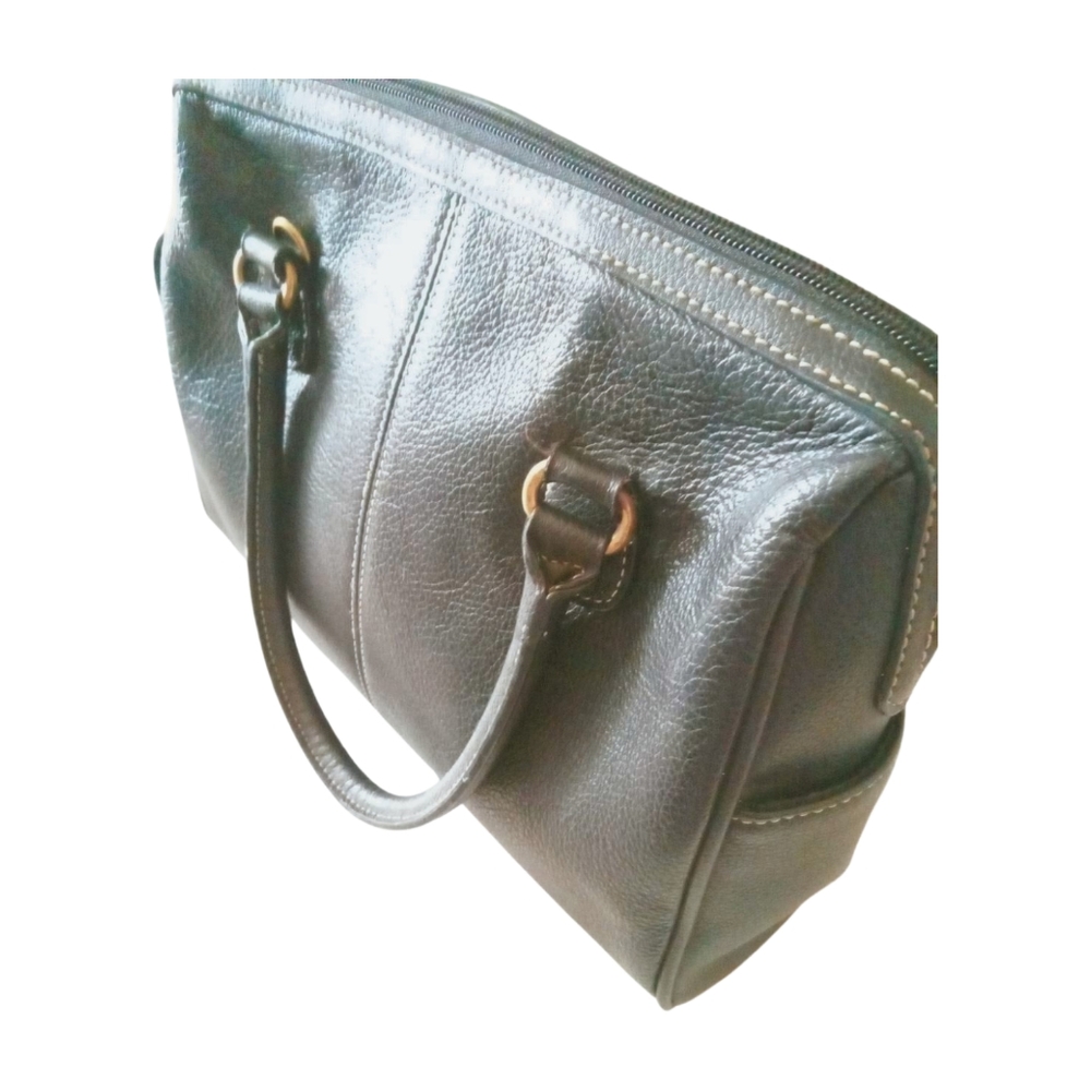 Aurielle Black Leather Satchel Bag